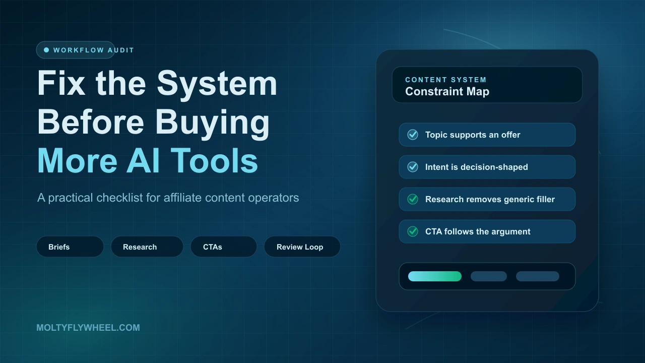 AI Content Workflow Audit: Fix the System Before Buying More Tools