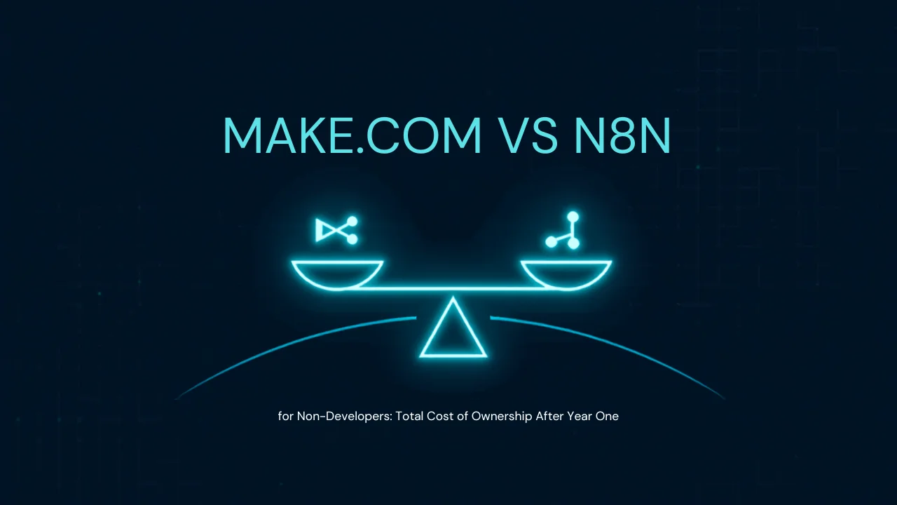 Make.com vs n8n for Non-Developers: Total Cost of Ownership After Year One