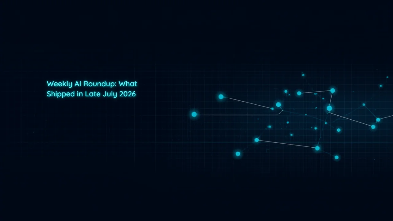 Weekly AI Roundup: What Shipped in Late July 2026