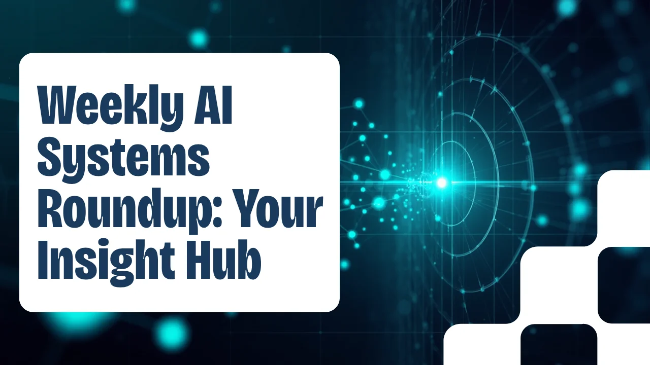 Weekly AI Systems Roundup: Models, Agents, and Tool Moves Worth Tracking